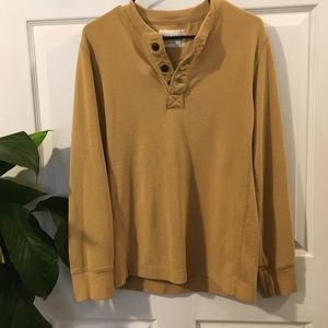 3/$25 mustard henley crewneck